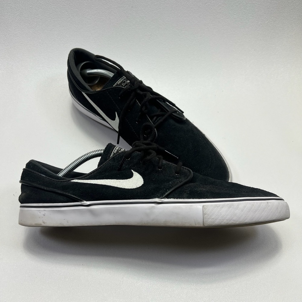 Nike SB Zoom Stefan Janoski OG+ Skate Shoes Mens 11 Black White Suede Skateboard
